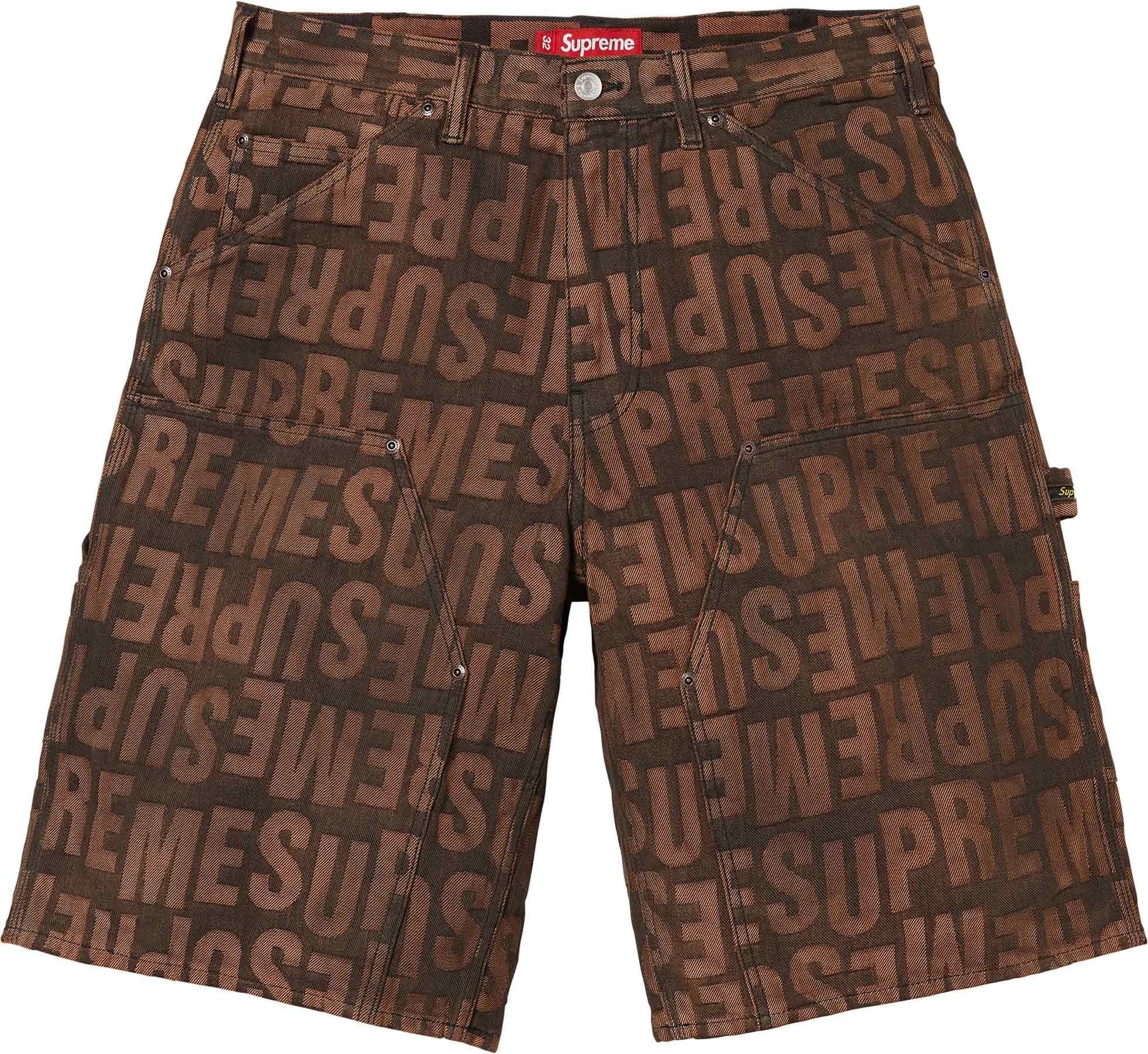 Repeat Jacquard Double Knee Denim Short view 4